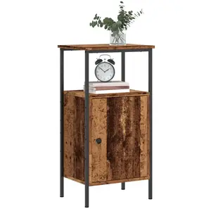 vidaXL Vidaxl Table De Chevet Vieux Bois 41x31x80 Cm Bois D’Ingénierie pas cher