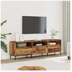 vidaXL Meuble TV vieux bois 150x30x44,5 cm bois d'ingénierie pas cher