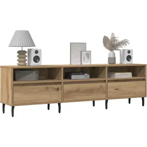 vidaXL Meuble TV chêne artisanal 150x30x44,5 cm bois d'ingénierie pas cher