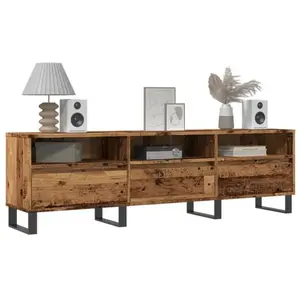 vidaXL Meuble TV vieux bois 150x30x44,5 cm bois d'ingénierie pas cher