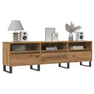 vidaXL Meuble TV chêne artisanal 150x30x44,5 cm bois d'ingénierie pas cher