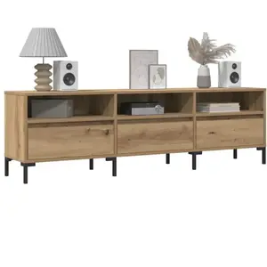 vidaXL Meuble TV chêne artisanal 150x30x44,5 cm bois d'ingénierie pas cher