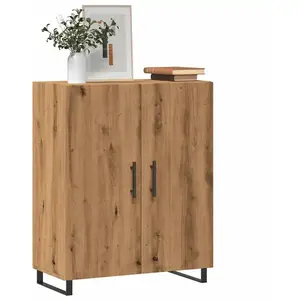 Comparateur de prix : vidaXL Buffet chêne artisanal 69,5x34x90 cm bois d'ingénierie