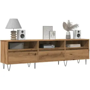 vidaXL Vidaxl Meuble Tv Vieux Bois 150x30x44,5 Cm Bois D'ingénierie