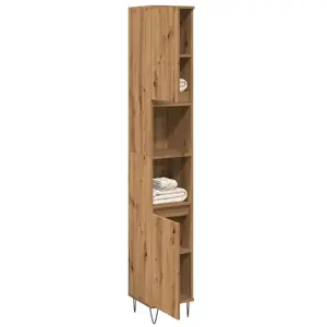 vidaXL Armoire de salle de bain chêne artisanal 30x30x190 cm pas cher