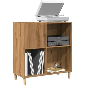 vidaXL Armoire à disques chêne artisanal 84,5x38x89 cm bois ingénierie pas cher