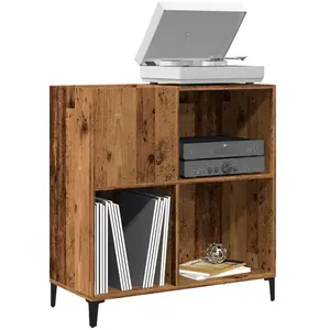 Comparateur de prix : vidaXL Armoire à disques vieux bois 84,5x38x89 cm bois d'ingénierie
