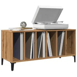 vidaXL Armoire à disques chêne artisanal 100x38x48cm bois d'ingénierie pas cher