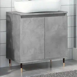 vidaXL Armoire de bain gris béton 58x33x60 cm bois d'ingénierie pas cher