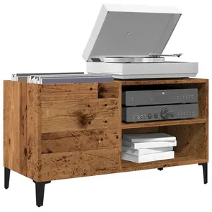 Comparateur de prix : vidaXL Armoire à disques vieux bois 84,5x38x48 cm bois d'ingénierie