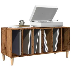 vidaXL Armoire à disques vieux bois 100x38x48 cm bois d'ingénierie pas cher