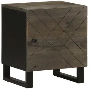 vidaXL Table de chevet noir 40x33x46 cm bois de manguier solide pas cher