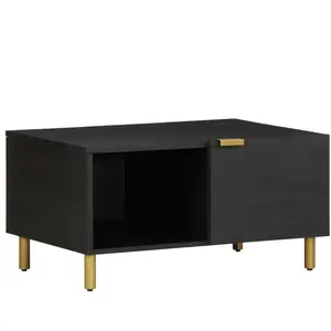 vidaXL Table basse Noir 80x50x40 cm Bois d'ingénierie pas cher