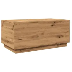 vidaXL Table basse avec lumières LED chêne artisanal 90x50x40 cm857723 pas cher