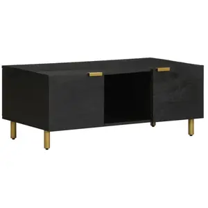 vidaXL Table basse noir 100x54x40 cm bois d'ingénierie pas cher