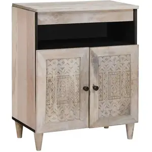 vidaXL Buffet Blanc 33,5 x 60 x 75 cm pas cher