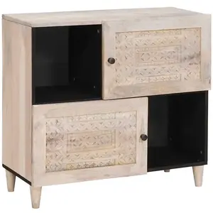 vidaXL Buffet Blanc 33,5 x 80 x 75 cm pas cher