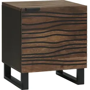 vidaXL Vidaxl Table De Chevet 40x33.5x46 Cm En Bois Massif De Noyer pas cher