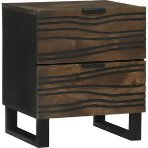 vidaXL Vidaxl Table De Chevet Avec Tiroir Noyer 40 X 33.5 X 46 Cm pas cher