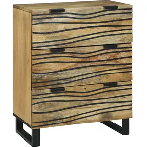 vidaXL Vidaxl Sous-Console 60x33.5x75 Cm Bois Massif De Manguier pas cher
