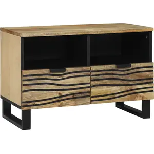 vidaXL Vidaxl Meuble Tv 70x33.5x46 Cm Bois Massif De Manguier pas cher