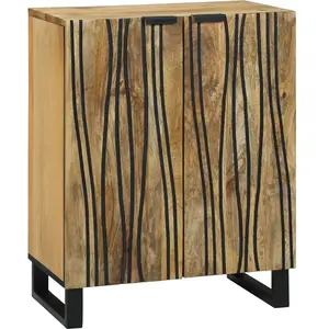 vidaXL Vidaxl Buffet 60x33.5x75 Cm Bois Massif De Manguier pas cher