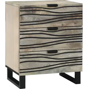 vidaXL Tables de chevet avec tiroir Blanc et Noir 50 x 33 x 60 cm pas cher