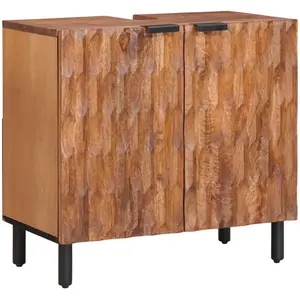 vidaXL Meuble de Lavabo de Salle de Bain Uni Marron pas cher