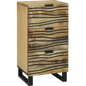 vidaXL Buffet Marron 40 x 33 x 75 cm bois de manguier massif pas cher