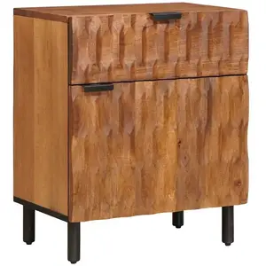 vidaXL Cabinet de chevet Marron 50 x 33 x 60 cm Bois de mangue massif pas cher