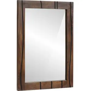 vidaXL vidaXL Miroir salle de bain 50x70x3 cm en bois massif de mangue pas cher
