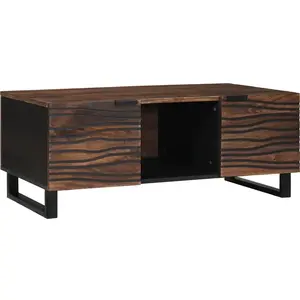 vidaXL Table basse Marron et Noir 100 x 54 x 40 cm pas cher