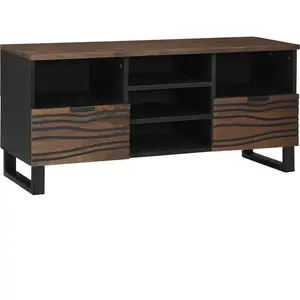 vidaXL Unites TV avec tiroir Noyer 100 x 33 x 46 cm Bois d'ingénierie pas cher