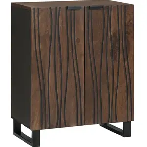 vidaXL Vidaxl Buffet 60x33.5x75 Cm En Bois Massif De Mangue pas cher