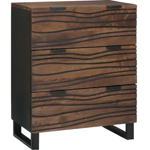 vidaXL Vidaxl Buffet 60x33,5x75 Cm En Bois Massif De Mangue pas cher