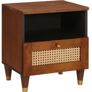 vidaXL Tables de chevet avec tiroir 40 x 33 x 46 cm pas cher