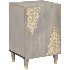 vidaXL Cabinet de salle de bain avec stockage Gris 38 x 33 x 58 cm pas cher