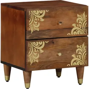 vidaXL Vidaxl Cabinet De Chevet Marron Miel Bois Massif De Sheesham pas cher