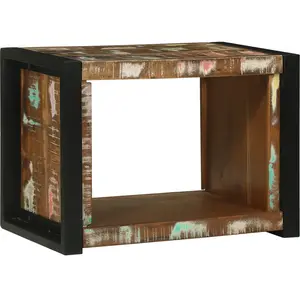 vidaXL Cube mural 55x35x40 cm Bois récup' pas cher