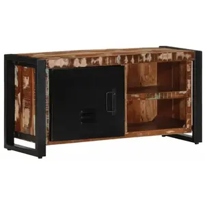 vidaXL Meuble TV 80x30x40 cm bois de récupération massif pas cher