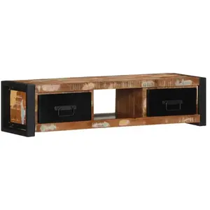 vidaXL Meuble TV 100x30x25 cm Bois de récupération solide pas cher
