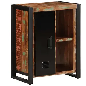 vidaXL Buffet multicolore 55x35x70 cm bois massif récupération pas cher