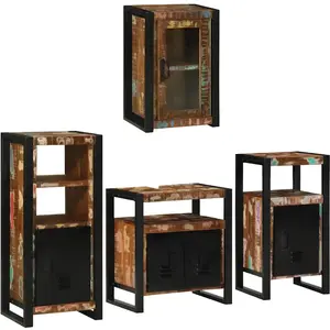 Comparateur de prix : vidaXL Ensemble de mobilier de salle de bain Montage mural 4 pcs