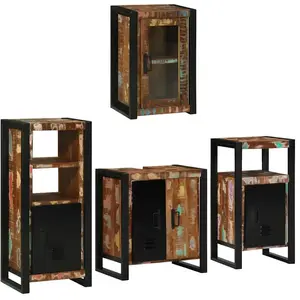 Comparateur de prix : vidaXL Ensemble de mobilier de salle de bain Montage mural 4 pcs