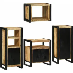 Comparateur de prix : vidaXL Ensemble de mobilier de salle de bain Montage mural 4 pcs