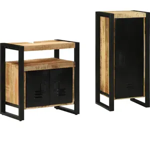 vidaXL Ensemble de mobilier de salle de bain avec tiroir 2 pcs pas cher