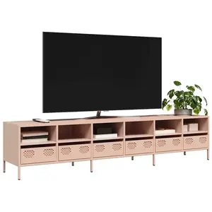 Comparateur de prix : vidaXL Meuble TV rose 202x39x43,5 cm acier laminé à froid