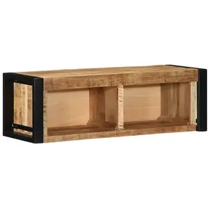 Comparateur de prix : vidaXL Meuble TV 80x30x25 cm bois massif de manguier brut