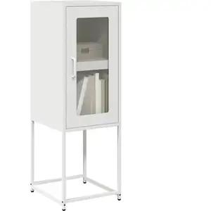 vidaXL Buffet blanc 36x39x107 cm acier laminé à froid pas cher