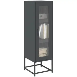vidaXL Buffet haut anthracite 36x39x123 cm acier laminé à froid pas cher